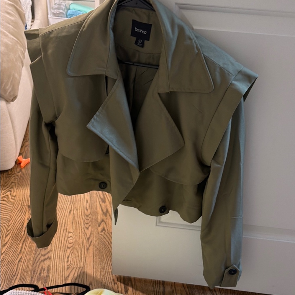 Topshop Olive Green Trench Coat